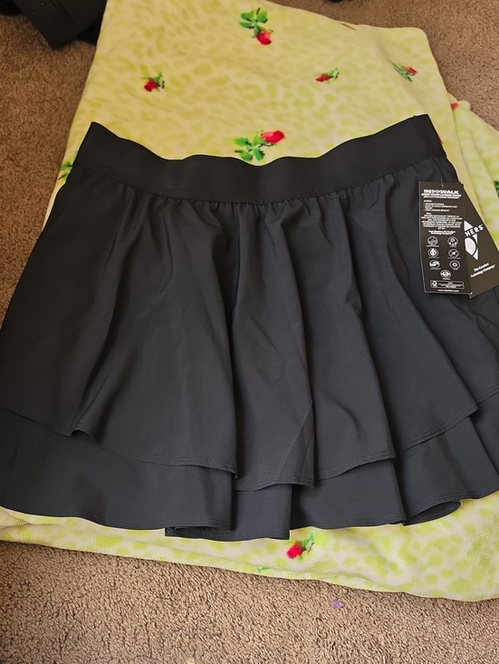 Skechers Dresses & Skirts - Black Tiered Skort with Elastic Waistband - Unbranded